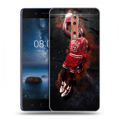 Дизайнерский пластиковый чехол для Nokia 8 Майкл Джордан