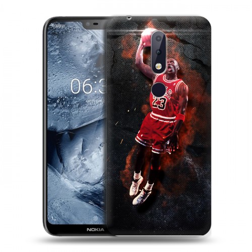 Дизайнерский пластиковый чехол для Nokia 6.1 Plus Майкл Джордан