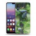 Дизайнерский силиконовый с усиленными углами чехол для Huawei P20 Pro Новогодняя хвоя