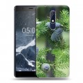 Дизайнерский пластиковый чехол для Nokia 5.1 Новогодняя хвоя