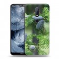 Дизайнерский силиконовый чехол для Nokia 6.1 Plus Новогодняя хвоя