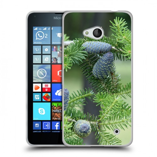 Дизайнерский пластиковый чехол для Microsoft Lumia 640 Новогодняя хвоя