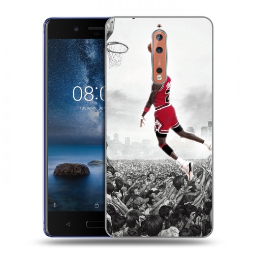 Дизайнерский пластиковый чехол для Nokia 8 Майкл Джордан