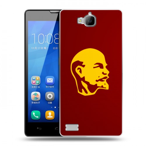 Дизайнерский пластиковый чехол для Huawei Honor 3c Владимир Ленин