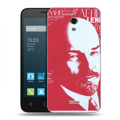 Дизайнерский силиконовый чехол для Alcatel One Touch Pixi 4 (6) Владимир Ленин