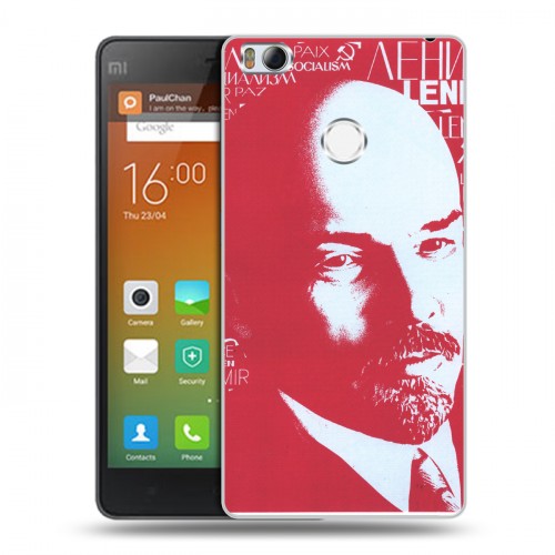 Дизайнерский силиконовый чехол для Xiaomi Mi4S Владимир Ленин