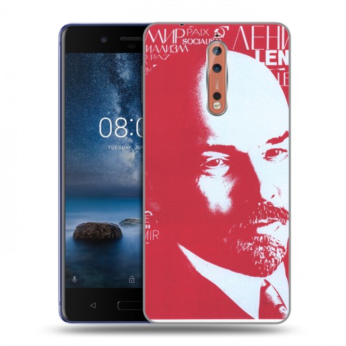 Дизайнерский пластиковый чехол для Nokia 8 Владимир Ленин