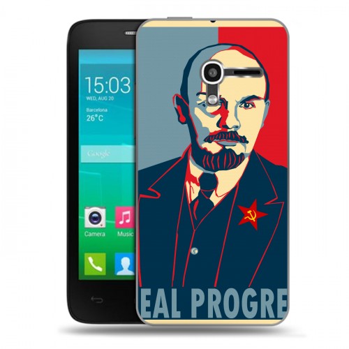 Дизайнерский пластиковый чехол для Alcatel One Touch Pop D3 Владимир Ленин