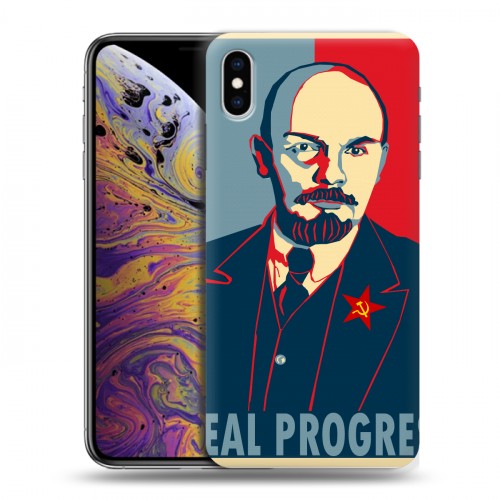 Дизайнерский силиконовый чехол для Iphone Xs Max Владимир Ленин
