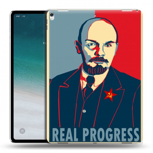 Дизайнерский силиконовый чехол для IPad Pro 12.9 (2018) Владимир Ленин