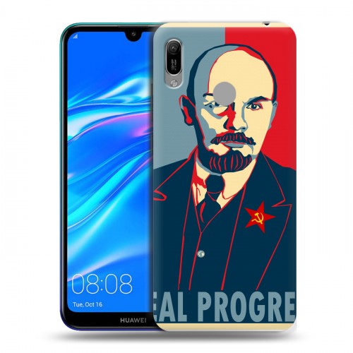 Дизайнерский пластиковый чехол для Huawei Y6 (2019) Владимир Ленин