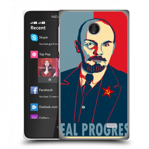 Дизайнерский пластиковый чехол для Nokia X Владимир Ленин