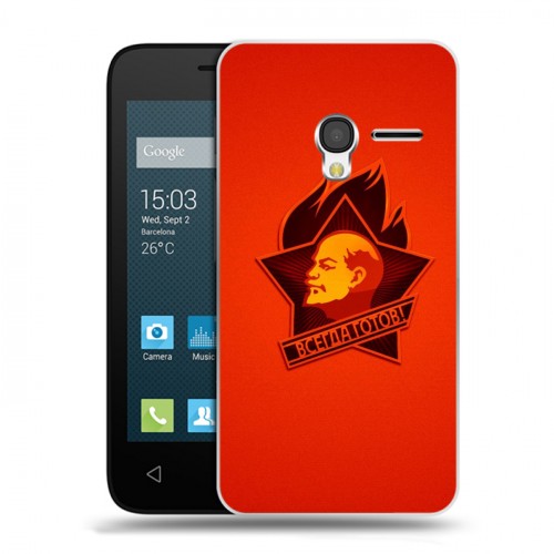 Дизайнерский пластиковый чехол для Alcatel One Touch Pixi 3 (4.5) Владимир Ленин