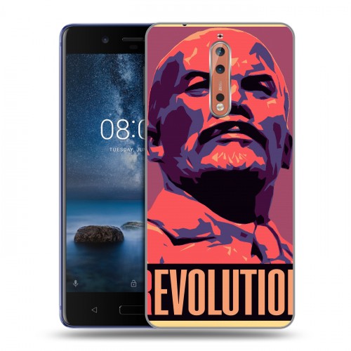 Дизайнерский пластиковый чехол для Nokia 8 Владимир Ленин