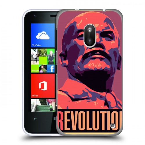 Дизайнерский силиконовый чехол для Nokia Lumia 620 Владимир Ленин