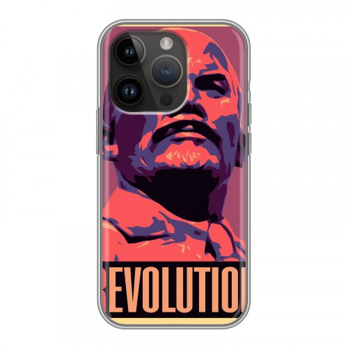 Дизайнерский силиконовый чехол для Iphone 14 Pro Владимир Ленин