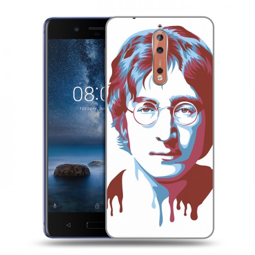 Дизайнерский пластиковый чехол для Nokia 8 Джон Леннон