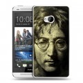 Дизайнерский пластиковый чехол для HTC One (M7) Dual SIM Джон Леннон