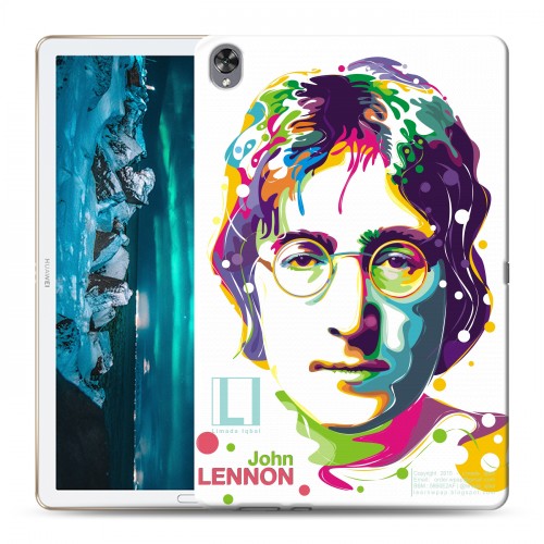 Дизайнерский силиконовый чехол для Huawei MediaPad M6 10.8 Джон Леннон