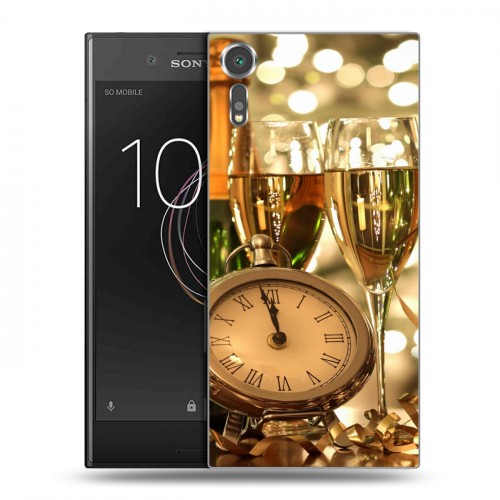 Дизайнерский пластиковый чехол для Sony Xperia XZs Новогодние бокалы