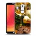 Дизайнерский пластиковый чехол для LG Optimus G2 Новогодние бокалы