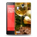 Дизайнерский пластиковый чехол для Xiaomi RedMi Note Новогодние бокалы