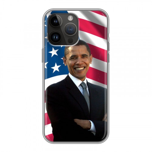 Дизайнерский силиконовый чехол для Iphone 14 Pro Max Барак Обама