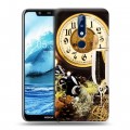 Дизайнерский силиконовый чехол для Nokia 5.1 Plus Новогодние бокалы