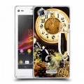 Дизайнерский пластиковый чехол для Sony Xperia L Новогодние бокалы