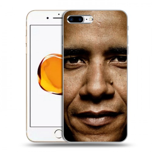 Дизайнерский силиконовый чехол для Iphone 7 Plus / 8 Plus Барак Обама