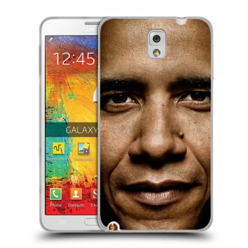 Дизайнерский пластиковый чехол для Samsung Galaxy Note 3 Барак Обама
