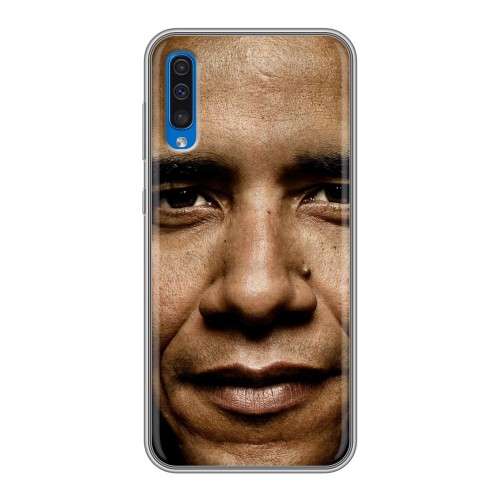 Дизайнерский пластиковый чехол для Samsung Galaxy A50 Барак Обама