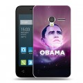 Дизайнерский пластиковый чехол для Alcatel One Touch Pixi 3 (4.0) Барак Обама
