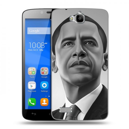 Дизайнерский пластиковый чехол для Huawei Honor 3C Lite Барак Обама