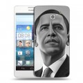 Дизайнерский пластиковый чехол для Huawei Ascend D2 Барак Обама