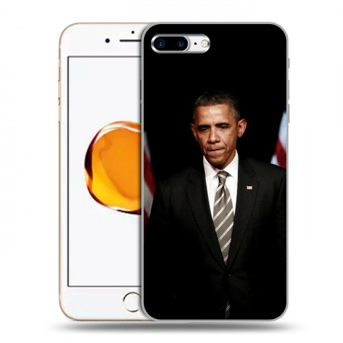 Дизайнерский силиконовый чехол для Iphone 7 Plus / 8 Plus Барак Обама