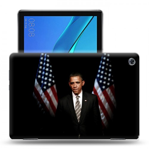 Дизайнерский силиконовый чехол для Huawei MediaPad M5 Lite Барак Обама