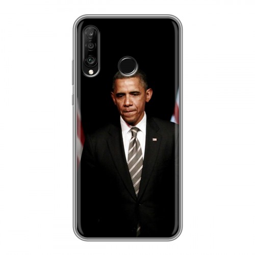 Дизайнерский силиконовый с усиленными углами чехол для Huawei P30 Lite Барак Обама