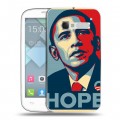 Дизайнерский пластиковый чехол для Alcatel One Touch Pop C5 Барак Обама