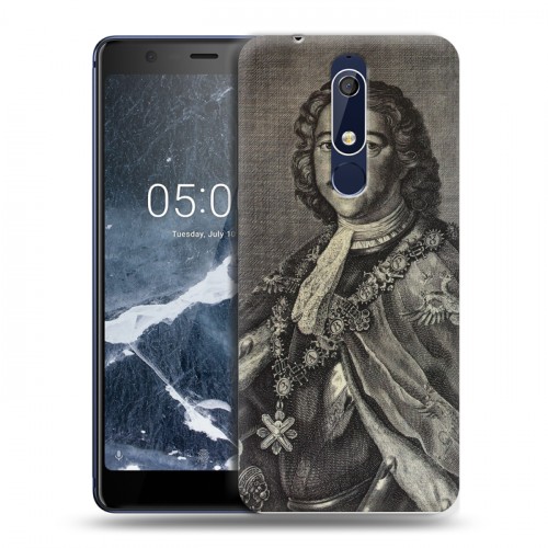 Дизайнерский пластиковый чехол для Nokia 5.1 Петр Первый