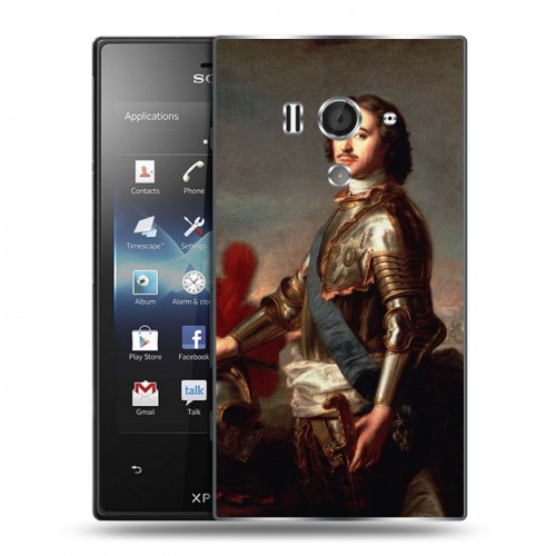 Дизайнерский пластиковый чехол для Sony Xperia acro S Петр Первый