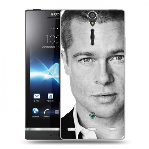 Дизайнерский пластиковый чехол для Sony Xperia S Бред Питт