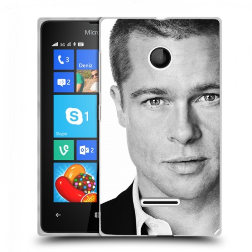 Дизайнерский пластиковый чехол для Microsoft Lumia 435 Бред Питт