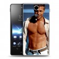 Дизайнерский пластиковый чехол для Sony Xperia TX Бред Питт