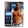 Дизайнерский пластиковый чехол для Sony Xperia S Бред Питт