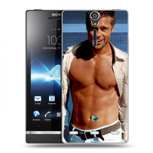 Дизайнерский пластиковый чехол для Sony Xperia S Бред Питт