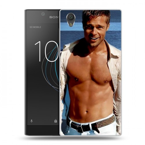 Дизайнерский пластиковый чехол для Sony Xperia L1 Бред Питт