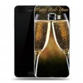 Дизайнерский пластиковый чехол для Samsung Galaxy C5 Новогодние бокалы