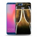Дизайнерский пластиковый чехол для Huawei Honor View 10 Новогодние бокалы