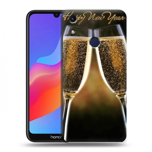 Дизайнерский пластиковый чехол для Huawei Honor 8A Новогодние бокалы
